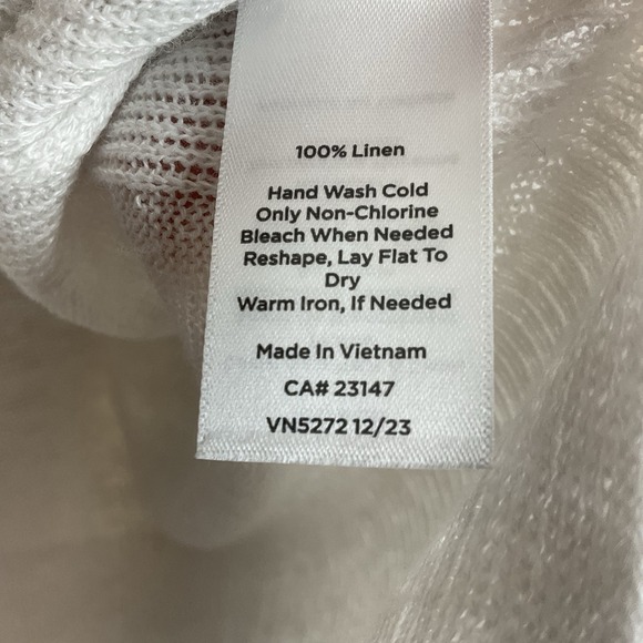 Talbots Linen Girlfriend Button Up Long Sleeve Cardigan White Womens Size Large - Picture 4 of 8